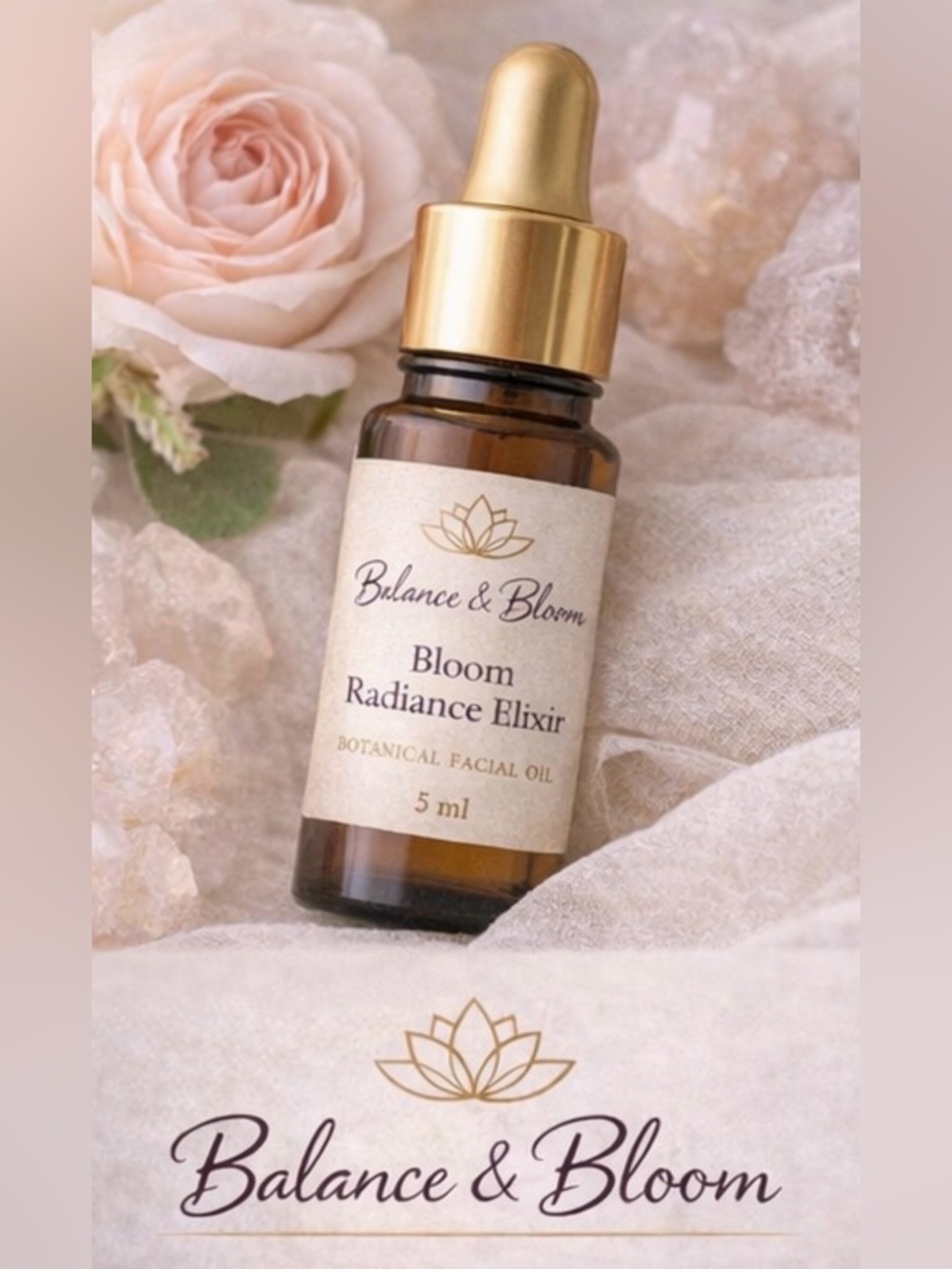 Bloom Radiance Elixir * Botanical Facial Glow Oil | Balance & Bloom